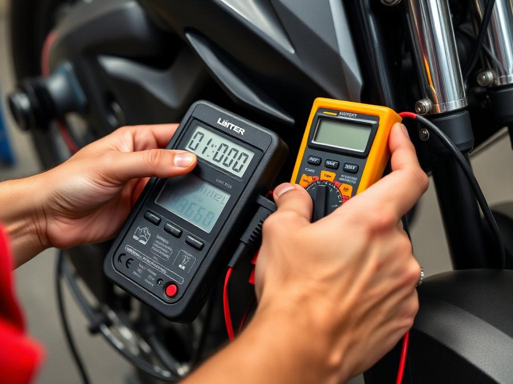 Lithium battery diagnostics with multimeter